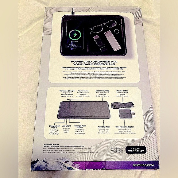 STATIK Wireless 3-in-1 Charging Accessory Tray - Picture 2 of 6